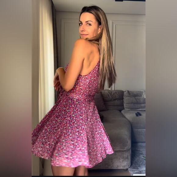 ZARA BLOGGER FAVORITE FLORAL PRINT MINI DRESS - Picture 3 of 14